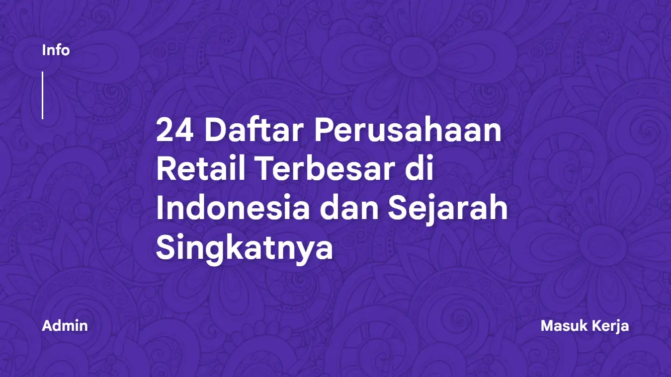 24 Daftar Perusahaan Retail Terbesar di Indonesia dan Sejarah Singkatnya