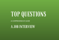 The Top Questions to Expect in a Job Interview and How to Answer Them A Comprehensive Guide