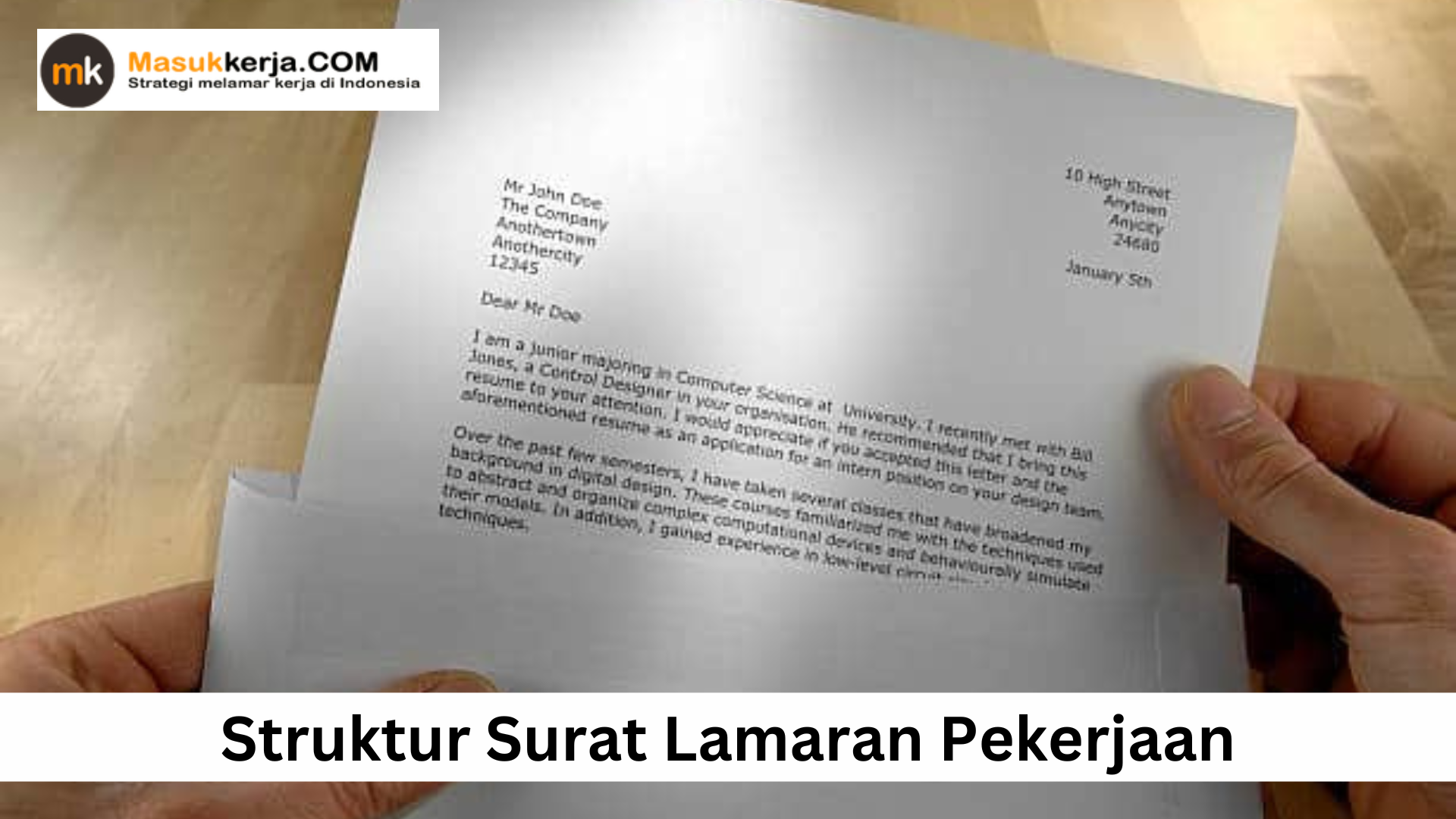 Struktur Surat Lamaran Pekerjaan