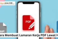 Cara Membuat Lamaran Kerja PDF Lewat HP